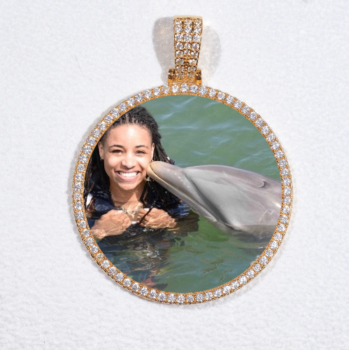 MEDIUM 3D CIRCLE CUSTOM PICTURE PENDANT
