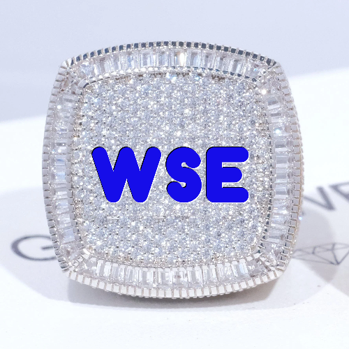 CUSTOM LETTER 3D ICED RING