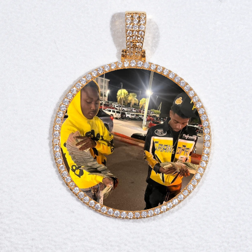 MEDIUM 3D CIRCLE CUSTOM PICTURE PENDANT