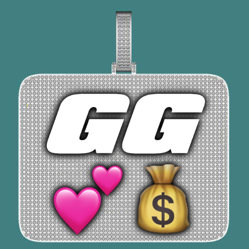 CUSTOM LETTER NECKLACE 3D BIG SQUARE
