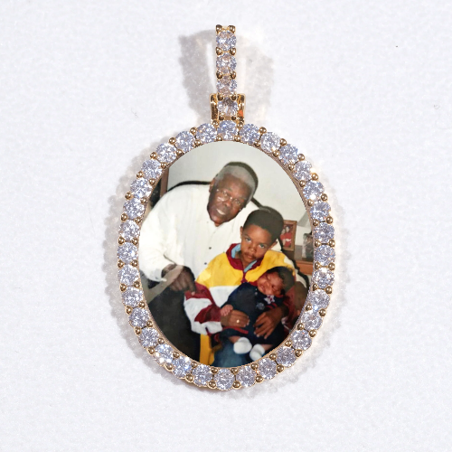 3D Oval Custom Picture Pendant