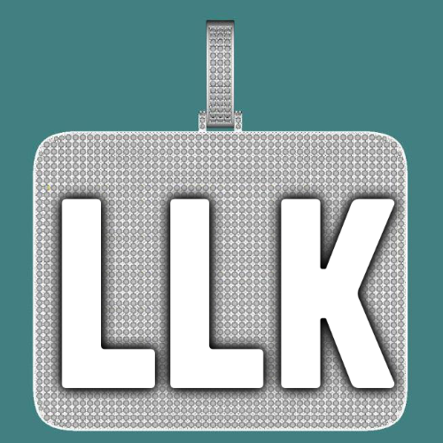 CUSTOM LETTER NECKLACE 3D BIG SQUARE