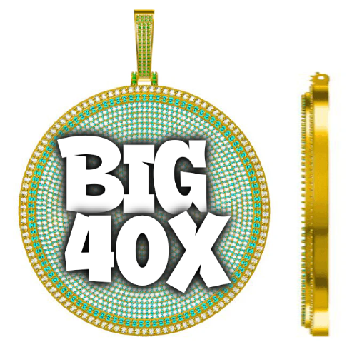 CUSTOM LETTER NECKLACE 3D BIG DISC