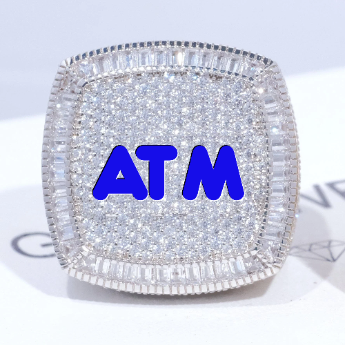 CUSTOM LETTER 3D ICED RING