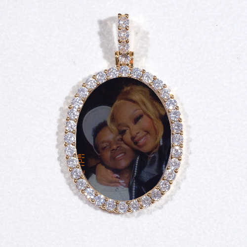 3D Oval Custom Picture Pendant