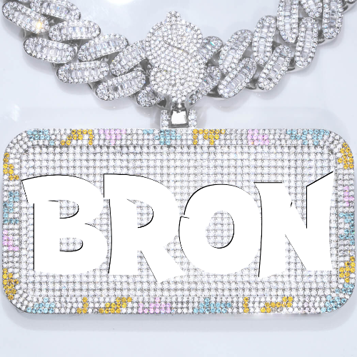 CUSTOM LETTER NECKLACE 3D COLORFUL SQUARE