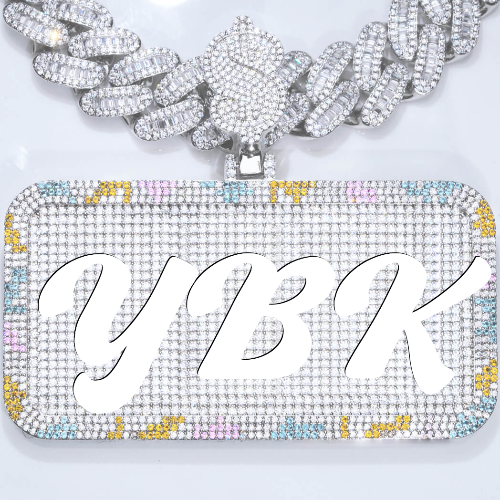 CUSTOM LETTER NECKLACE 3D COLORFUL SQUARE