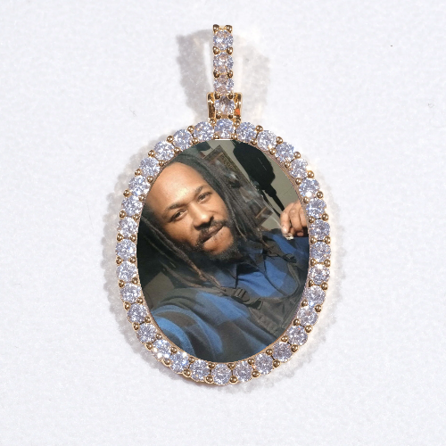 3D Oval Custom Picture Pendant