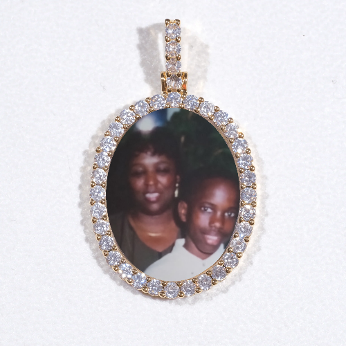 3D Oval Custom Picture Pendant