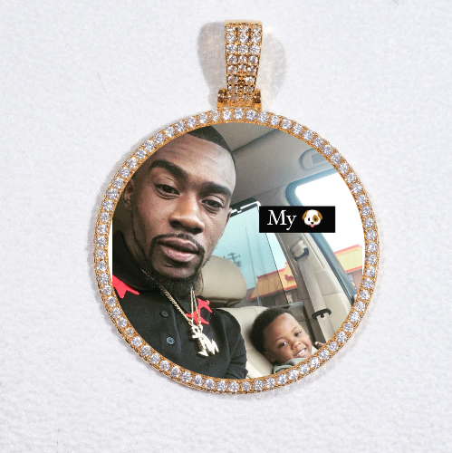 MEDIUM 3D CIRCLE CUSTOM PICTURE PENDANT