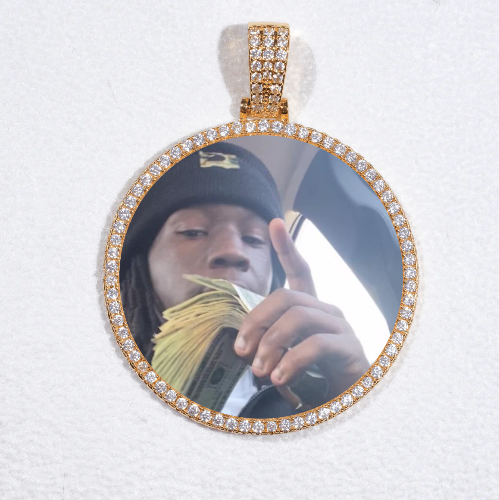 MEDIUM 3D CIRCLE CUSTOM PICTURE PENDANT