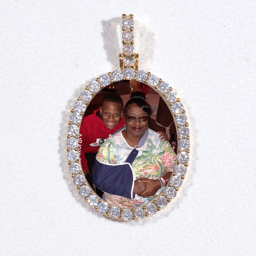 3D Oval Custom Picture Pendant