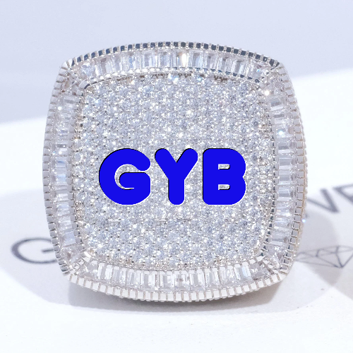 CUSTOM LETTER 3D ICED RING