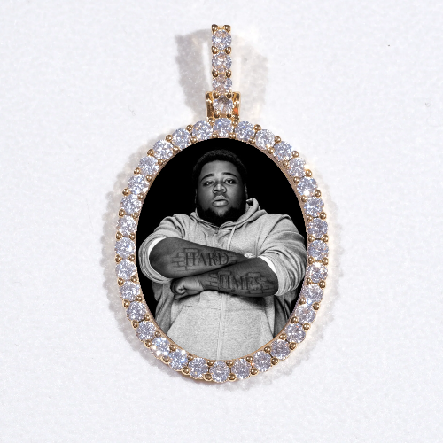 3D Oval Custom Picture Pendant