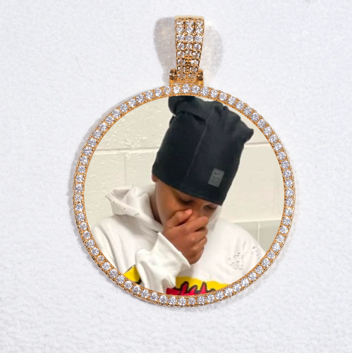 MEDIUM 3D CIRCLE CUSTOM PICTURE PENDANT