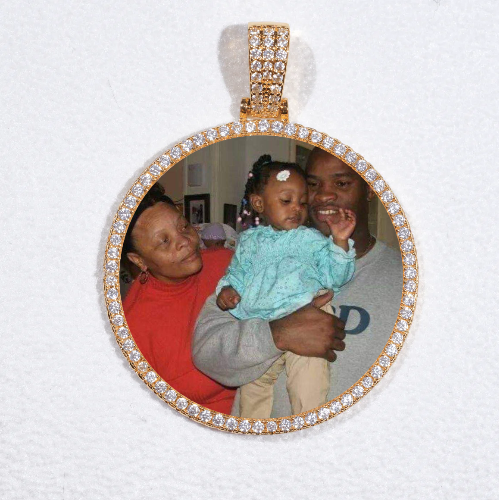 MEDIUM 3D CIRCLE CUSTOM PICTURE PENDANT