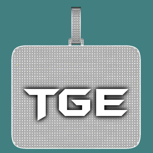 CUSTOM LETTER NECKLACE 3D BIG SQUARE