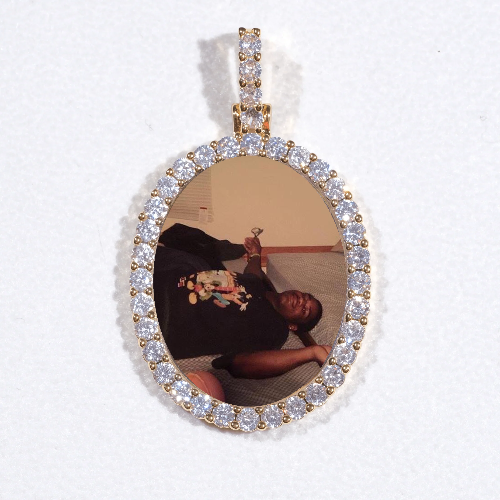 3D Oval Custom Picture Pendant