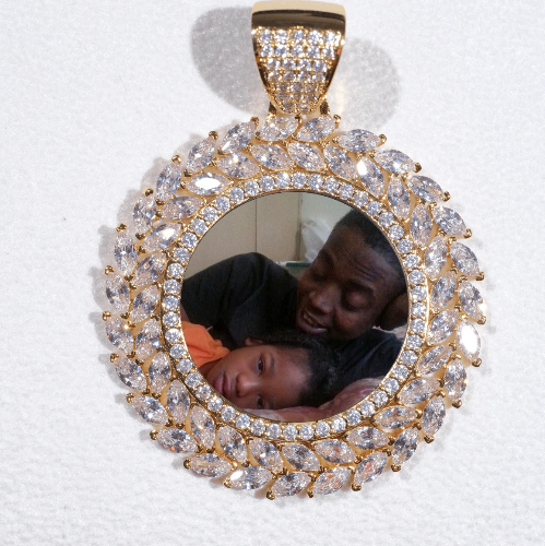 Large 3D Wheat Ear Custom Picture Pendant