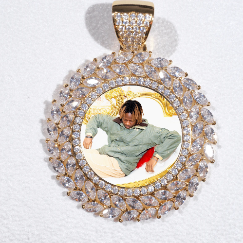 Large 3D Wheat Ear Custom Picture Pendant