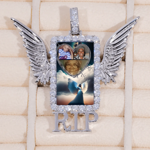 RIP WING 3D CUSTOM PICTURE PENDANT