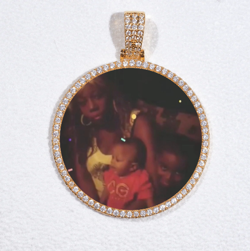 MEDIUM 3D CIRCLE CUSTOM PICTURE PENDANT