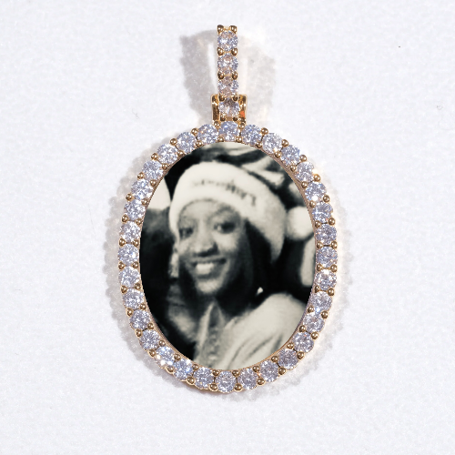 3D Oval Custom Picture Pendant