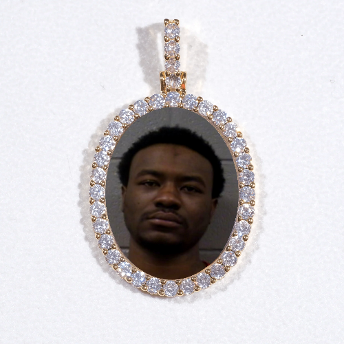 3D Oval Custom Picture Pendant