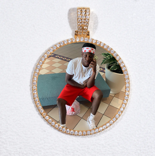 MEDIUM 3D CIRCLE CUSTOM PICTURE PENDANT