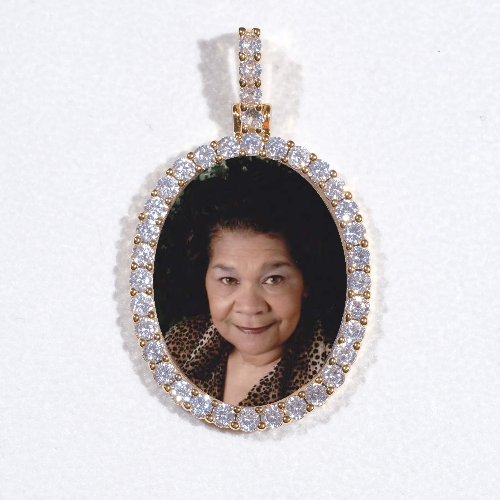 3D Oval Custom Picture Pendant