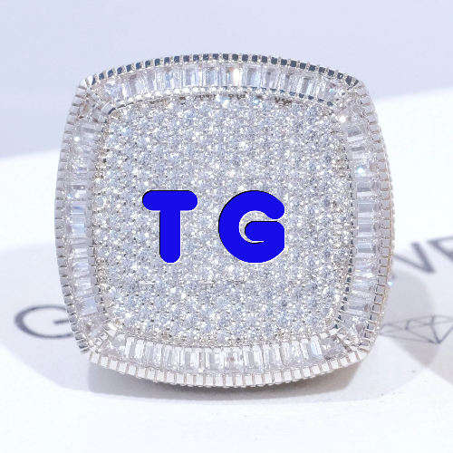 CUSTOM LETTER 3D ICED RING