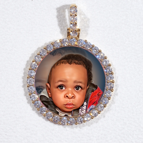 3D CIRCLE CUSTOM PICTURE PENDANT SMALL SIZE
