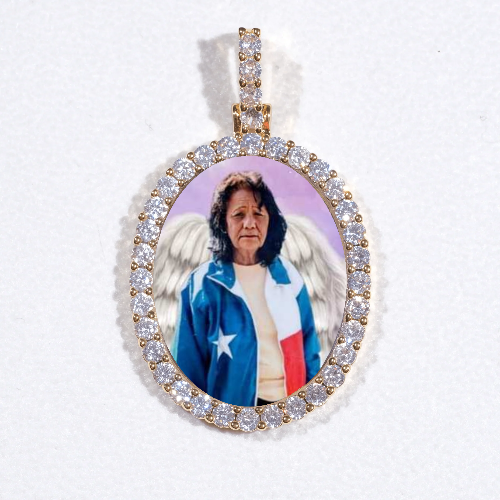3D Oval Custom Picture Pendant