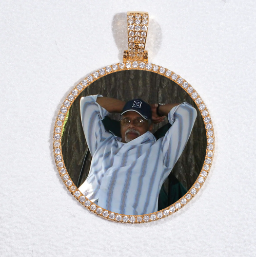 MEDIUM 3D CIRCLE CUSTOM PICTURE PENDANT