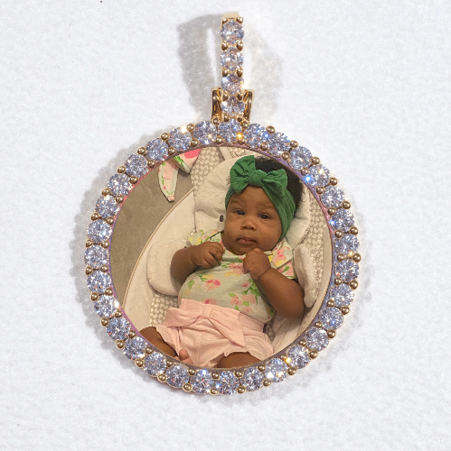 3D CIRCLE CUSTOM PICTURE PENDANT SMALL SIZE