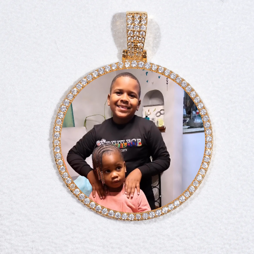 MEDIUM 3D CIRCLE CUSTOM PICTURE PENDANT