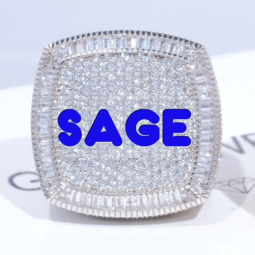 CUSTOM LETTER 3D ICED RING