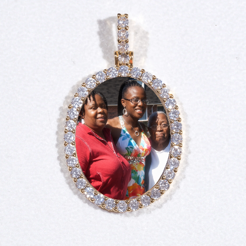 3D Oval Custom Picture Pendant