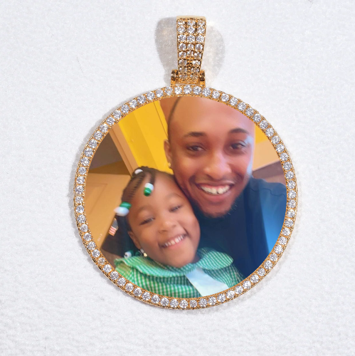 MEDIUM 3D CIRCLE CUSTOM PICTURE PENDANT