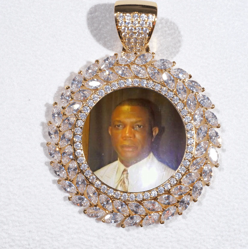 Large 3D Wheat Ear Custom Picture Pendant