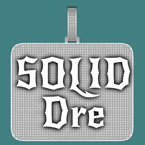 CUSTOM LETTER NECKLACE 3D BIG SQUARE