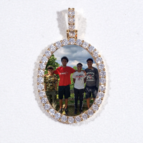 3D Oval Custom Picture Pendant