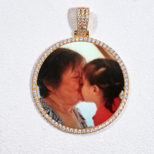 MEDIUM 3D CIRCLE CUSTOM PICTURE PENDANT