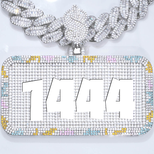 CUSTOM LETTER NECKLACE 3D COLORFUL SQUARE