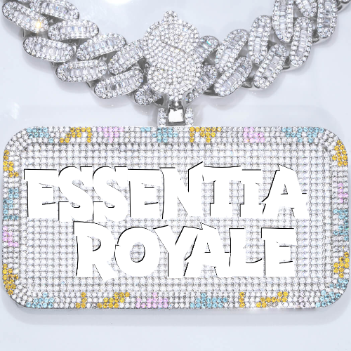 CUSTOM LETTER NECKLACE 3D COLORFUL SQUARE