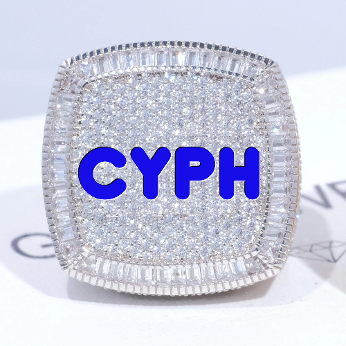 CUSTOM LETTER 3D ICED RING
