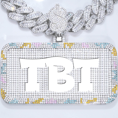 CUSTOM LETTER NECKLACE 3D COLORFUL SQUARE