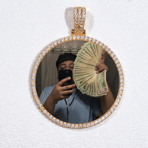 MEDIUM 3D CIRCLE CUSTOM PICTURE PENDANT