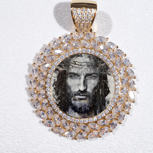 Large 3D Wheat Ear Custom Picture Pendant