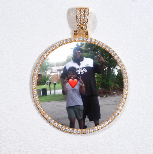 MEDIUM 3D CIRCLE CUSTOM PICTURE PENDANT